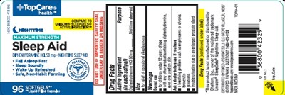 Topco Nighttime Sleep Aid 96ct (Topco Max Strength Sleep Aid 96ct Front)